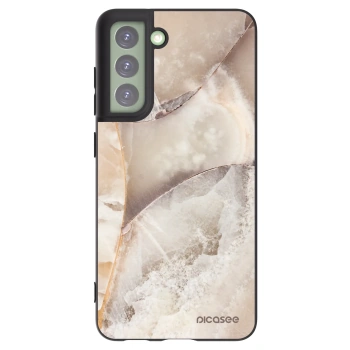Picasee crna silikonska maskica za Samsung Galaxy S21 FE 5G - Cream marble