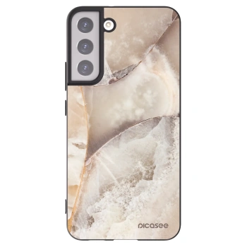 Picasee crna silikonska maskica za Samsung Galaxy S22+ 5G - Cream marble