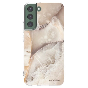 Picasee silikonska prozirna maskica za Samsung Galaxy S22+ 5G - Cream marble