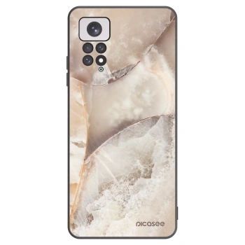 Picasee crna silikonska maskica za Xiaomi Redmi Note 11 - Cream marble