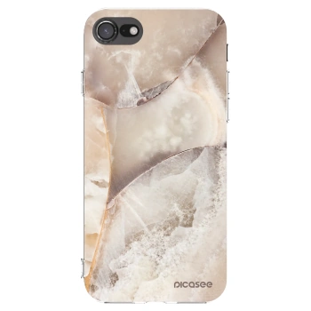 Picasee silikonska prozirna maskica za Apple iPhone SE 2022 - Cream marble