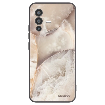 Picasee crna silikonska maskica za Vivo V23 5G - Cream marble