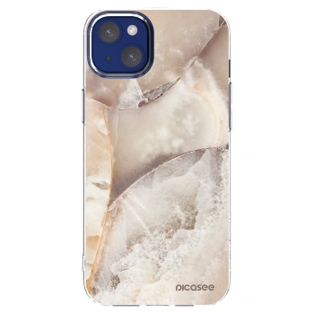 Picasee silikonska prozirna maskica za Apple iPhone 14 Plus - Cream marble