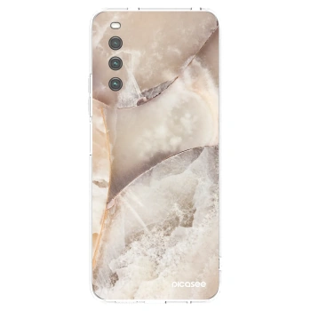 Picasee silikonska prozirna maskica za Sony Xperia 10 IV 5G - Cream marble