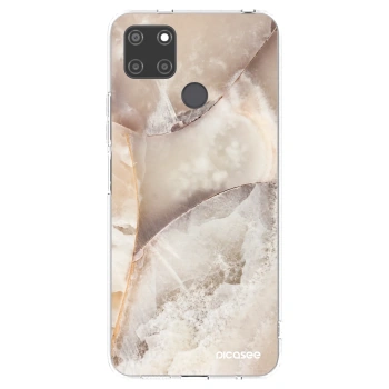 Picasee silikonska prozirna maskica za Realme C21Y - Cream marble
