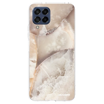 Picasee silikonska prozirna maskica za Samsung Galaxy M53 5G - Cream marble
