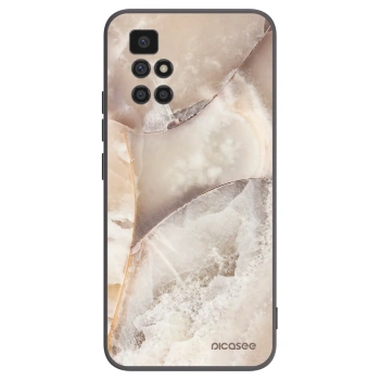 Picasee crna silikonska maskica za Xiaomi Redmi 10 (2022) - Cream marble