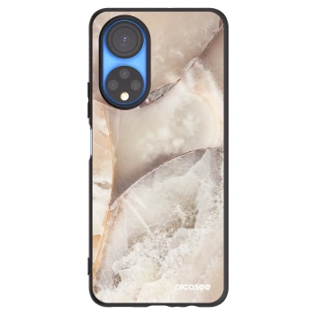 Picasee crna silikonska maskica za Honor X7 - Cream marble