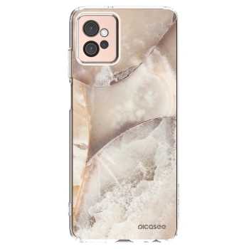 Picasee silikonska prozirna maskica za Motorola Moto G32 - Cream marble