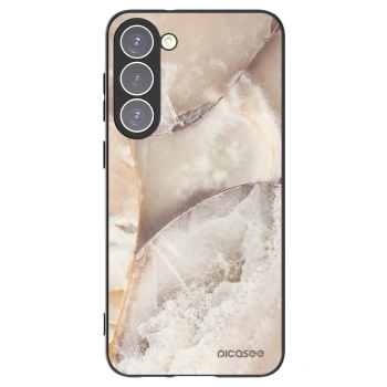 Picasee crna silikonska maskica za Samsung Galaxy S23+ 5G - Cream marble