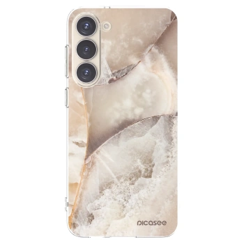 Picasee silikonska prozirna maskica za Samsung Galaxy S23+ 5G - Cream marble
