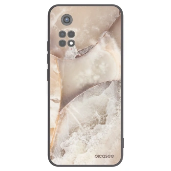 Picasee crna silikonska maskica za Xiaomi Redmi Note 11S 5G - Cream marble