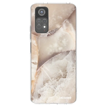 Picasee silikonska prozirna maskica za Xiaomi Redmi Note 11S 5G - Cream marble