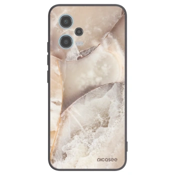 Picasee crna silikonska maskica za Xiaomi Redmi Note 12 5G - Cream marble