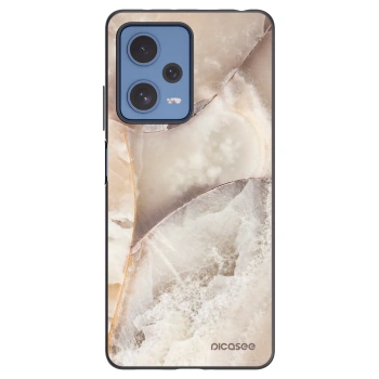 Picasee crna silikonska maskica za Xiaomi Redmi Note 12 Pro 5G - Cream marble