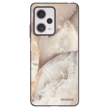 Picasee crna silikonska maskica za Xiaomi Redmi Note 12 Pro+ 5G - Cream marble