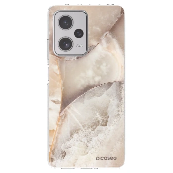 Picasee silikonska prozirna maskica za Xiaomi Redmi Note 12 Pro+ 5G - Cream marble