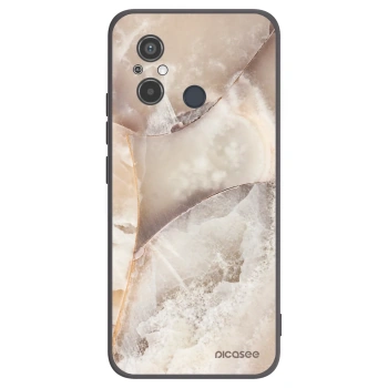 Picasee crna silikonska maskica za Xiaomi Redmi 12C - Cream marble