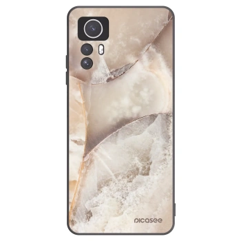Picasee crna silikonska maskica za Xiaomi Redmi Note 12S - Cream marble