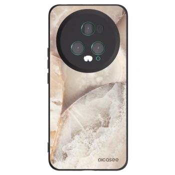 Picasee crna silikonska maskica za Honor Magic5 Pro - Cream marble