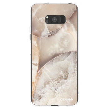 Picasee silikonska prozirna maskica za Samsung Galaxy S8 G950F - Cream marble