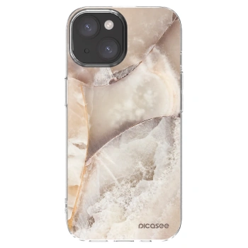 Picasee silikonska prozirna maskica za Apple iPhone 15 - Cream marble
