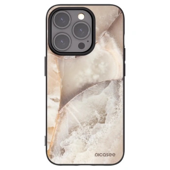 Picasee crna silikonska maskica za Apple iPhone 15 Pro - Cream marble