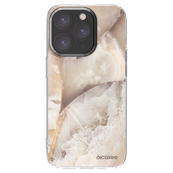 Picasee silikonska prozirna maskica za Apple iPhone 15 Pro - Cream marble