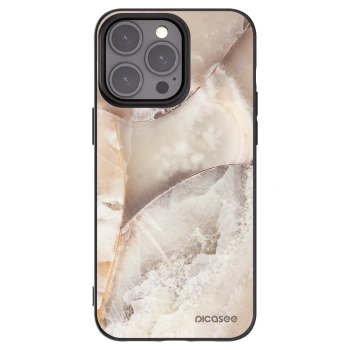 Picasee crna silikonska maskica za Apple iPhone 15 Pro Max - Cream marble