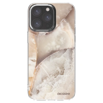 Picasee silikonska prozirna maskica za Apple iPhone 15 Pro Max - Cream marble