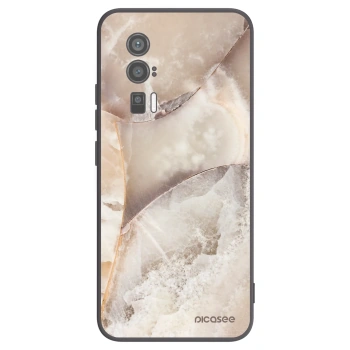 Picasee crna silikonska maskica za Xiaomi Poco F5 Pro 5G - Cream marble