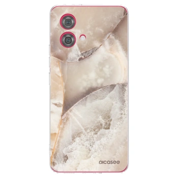 Picasee silikonska prozirna maskica za Motorola Moto G84 5G - Cream marble