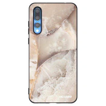 Picasee crna silikonska maskica za Huawei P20 Pro - Cream marble