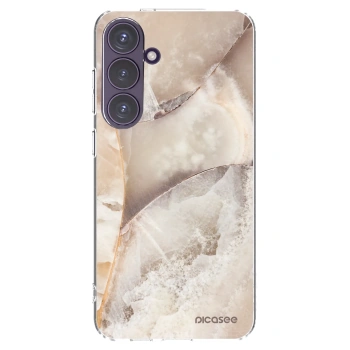 Picasee silikonska prozirna maskica za Samsung Galaxy S24+ S926B 5G - Cream marble