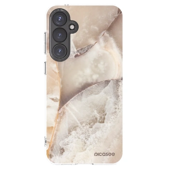 Picasee silikonska prozirna maskica za Samsung Galaxy S23 FE S711B - Cream marble