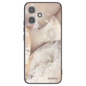 Picasee crna silikonska maskica za Xiaomi Redmi 12 5G - Cream marble