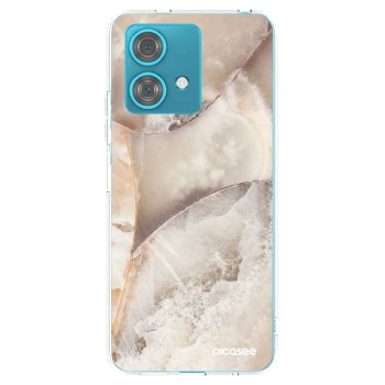 Picasee silikonska prozirna maskica za Motorola Edge 40 Neo - Cream marble