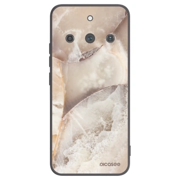 Picasee crna silikonska maskica za Realme 11 Pro+ - Cream marble