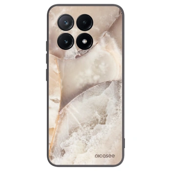 Picasee crna silikonska maskica za Xiaomi Poco X6 Pro - Cream marble