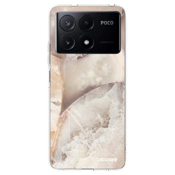 Picasee silikonska prozirna maskica za Xiaomi Poco X6 Pro - Cream marble