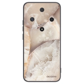 Picasee crna silikonska maskica za Honor Magic6 Lite 5G - Cream marble
