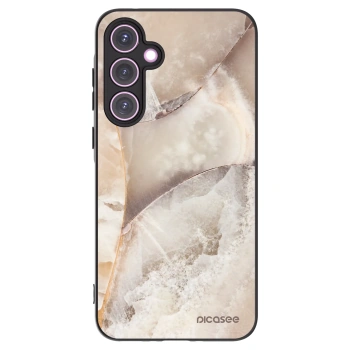 Picasee crna silikonska maskica za Samsung Galaxy A35 5G A356B - Cream marble