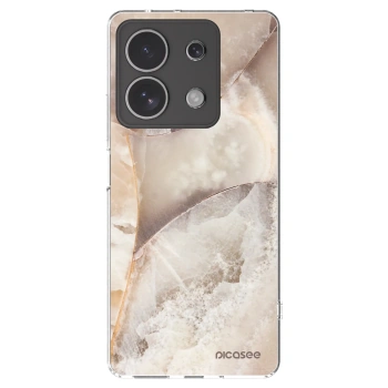 Picasee silikonska prozirna maskica za Xiaomi Redmi Note 13 4G - Cream marble