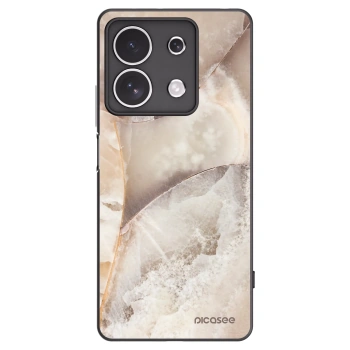 Picasee crna silikonska maskica za Xiaomi Redmi Note 13 4G - Cream marble