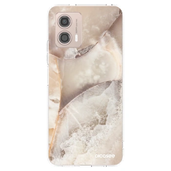 Picasee silikonska prozirna maskica za Motorola Moto G53 5G - Cream marble