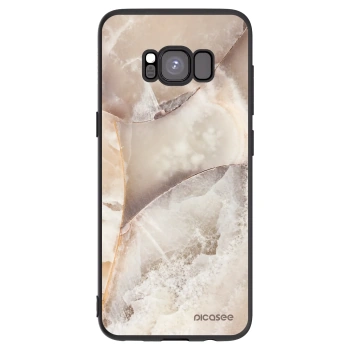 Picasee crna silikonska maskica za Samsung Galaxy S8 G950F - Cream marble