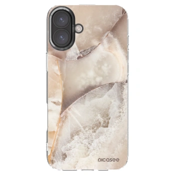Picasee silikonska prozirna maskica za Apple iPhone 16 Plus - Cream marble