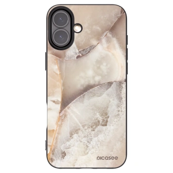 Picasee crna silikonska maskica za Apple iPhone 16 Plus - Cream marble
