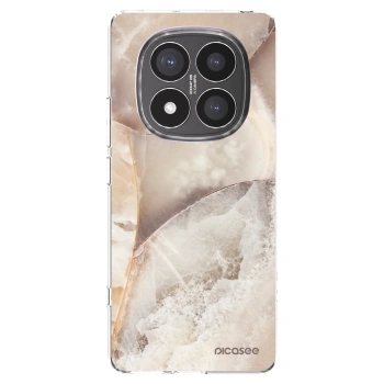 Picasee silikonska prozirna maskica za Xiaomi Redmi Note 14 Pro+ 5G - Cream marble