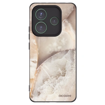 Picasee crna silikonska maskica za Xiaomi Redmi Note 14 5G - Cream marble